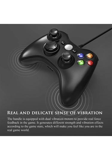 Xbox 360 Pc Kablolu Kol Gamepad Controller Oyun Kolu