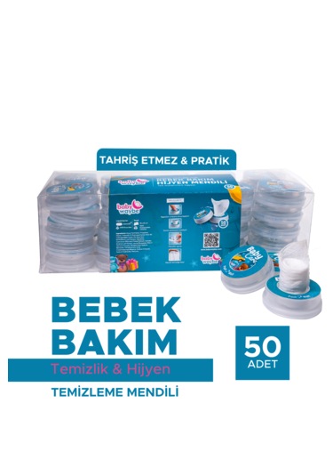 Bebek Bakım & Temizlik & Hijyen Basmalı Mendil 50 Adet