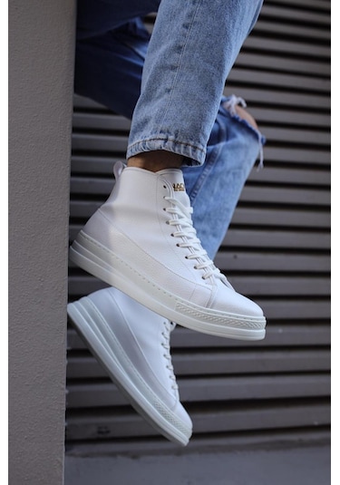 Knack Yüksek Taban Ayakkabı C-030 Beyaz Beyaz
