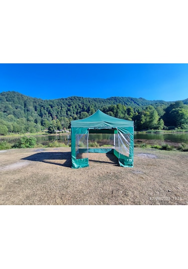 3x3 M 30 Mm Gazebo Tente Kış Bahçesi Yeşil