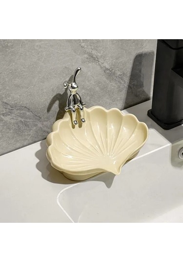 Qingmipy Abs Plastik Banyo/ Mutfak Sabun Dağıtıcı, Dayanıklı, Kolay Doldurulabilir, 1 Adet, Beyaz Krem