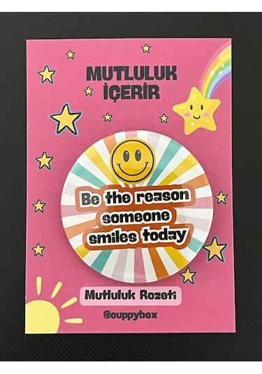 Mutluluk Rozeti 44mm Metal Rozet