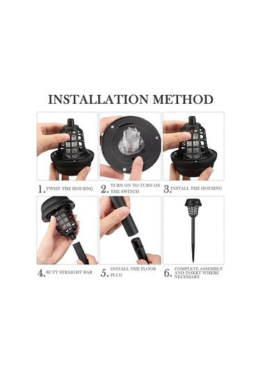 Güneş Sivrisinek Katili Lamba Ev Bahçe Su Geçirmez Sivrisinek