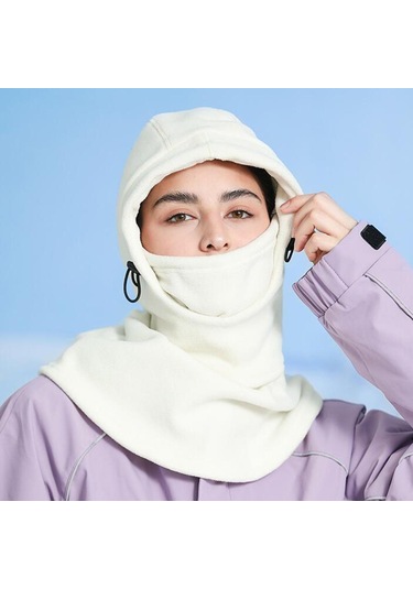 Suntek Kış Balaclava Termal Sıcak Başlık Yürüyüş Beyaz Beyaz