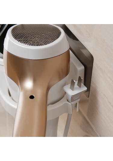 Moveevo Saç Kurutma Makinesi Tutucu Duvara Monte Saç Kurutma Makinesi Askı Rafı Düzenleyici Bardak Depolama Rafı Delme