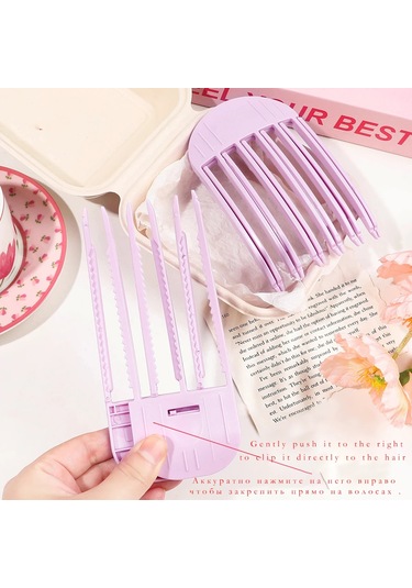 1 Adet Kadın Basit Yüksek Kafatası Saç Aksesuarları Kabarık Pembe