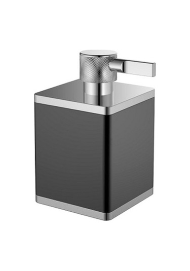 Kaf Sıvı Sabunluk, Kare, Tezgah Üstü - Mat Siyah/krom Mat Siyah / Krom