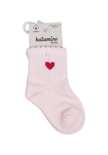 Katamino Felyon Kız Bebek Çorap 46355 Pembe