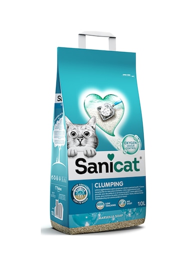Sanicat Active Clumping White Marsilya Sabunlu Kedi Kumu 10 L