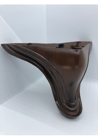 Karakoçaksesuar Plastik,Sefa 12x15x15 Cm Ceviz Koltuk,Baza,Mobilya Ayağı (4 Adet