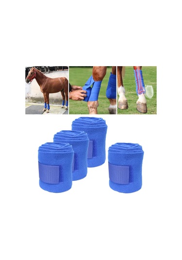 Suntek 4 Parça At Bacak Sarar Pony Legging Wrap At Atel Destek Mavi