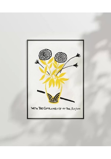 Çerçevesiz Poster Vazoda Çiçek