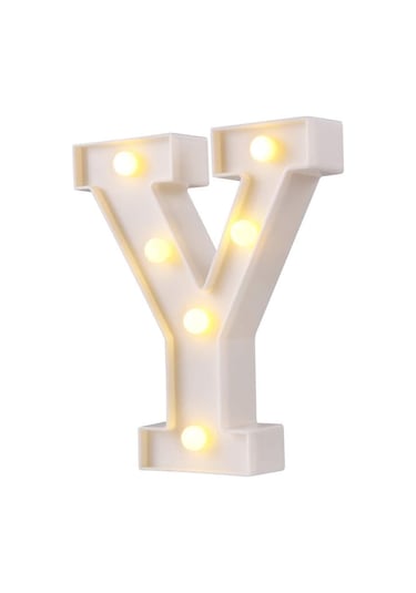 Tl Alfabe Mektubu Led Gece Lambası Lambası Açık Ev Kulübü Düğün Parti Duvar Dekor Y Sıcak Beyaz