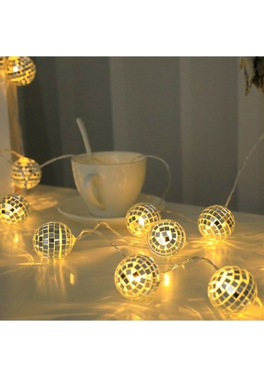 Maoyaya 1.8m 10 Led Küre Işıklı, Sıcak Beyaz, Aa Pil, Ilık Beyaz Optik Ilık Beyaz