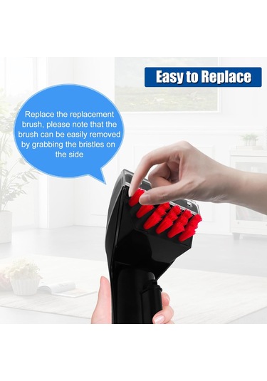 Tenfowee Ev Temizliği Fırçaları Seti: Koltuk, Halı, Araba Koltuğu İçin Dayanıklı Abs-nilon 2'li Temizleme Aksesuarı Kırmızı
