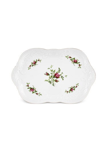 Karaca Vintage Rose Kayık Tabak 35 Cm Çok Renkli