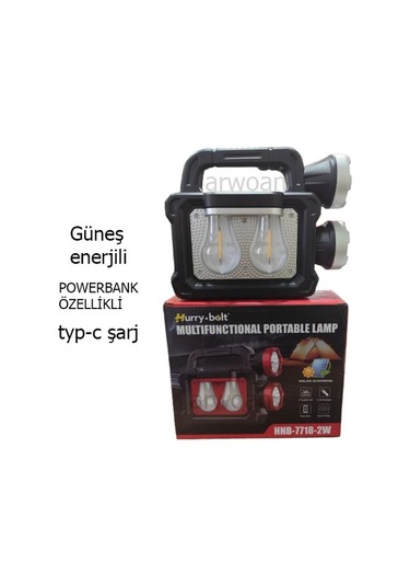 Arwoan Çok Fonksiyonlu Taşınabilir Lamba, El Feneri - Gri-siyah Gri-siyah Gri - Siyah