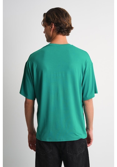 Alexander Gardi Alexandergardı V Yaka Oversize T-shirt E24-742a Petrol