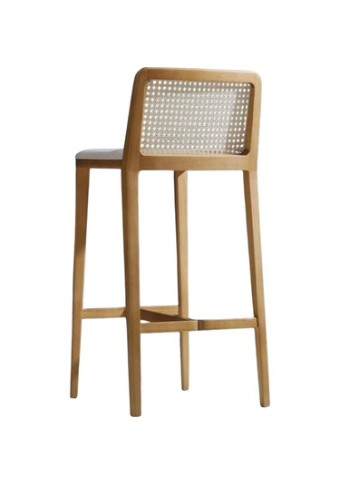 Martha Hazeranlı Ahşap Bar Sandalyesi Natural