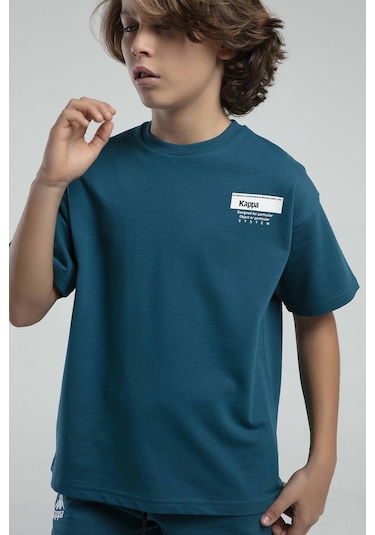 Kappa 36225 Erkek Çocuk Şortlu Pijama Bermuda Takım PETROL