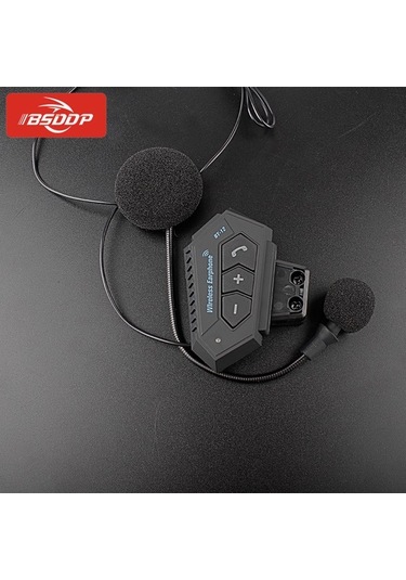 Moly Yunboo Motosiklet Kask Bluetooth Kulaklığı - Siyah, 500mah, 10m Kablosuz Müzik, Navigasyon, Elle Serbest Konuşma