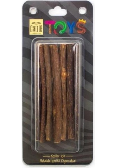 Cattie Matatabi İçerikli Kedi Oyuncağı İnce Çubuk 12cm 15li
