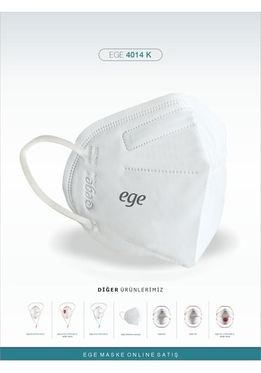 Ege Maske 4014-K Ffp2 Nr N95 Ventilsiz Maske 25'Li