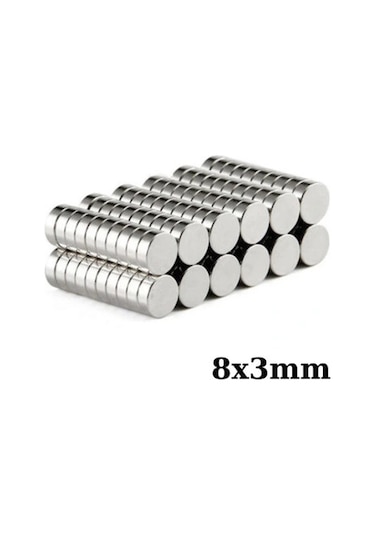 8x3mm Neodyum Güçlü Mıknatıs - Neodim Magnet