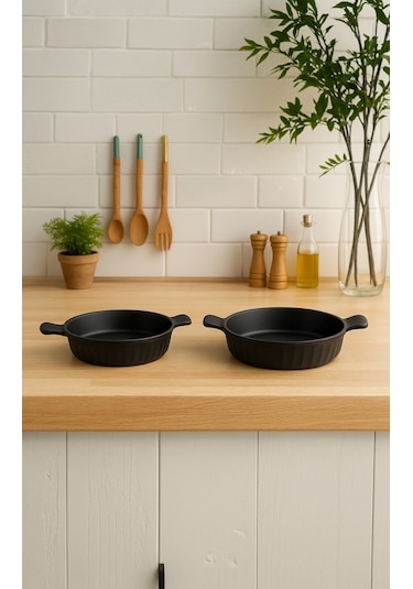 Kuvars İkili Sahan 18 - 22 Cm Siyah