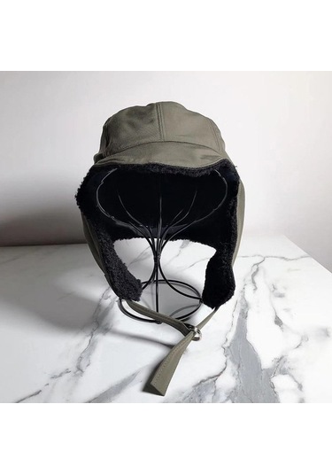 Kadife Kumaştan Yapılmış Kalın Ve Sıcak Kışlık Kayak Şapkası, Soğuk Havalara Özel Beyaz