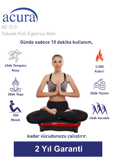 Ac-513 5 Programlı Bluetoothlu Yüksek Hızlı Egzersiz Aleti Kırmızı