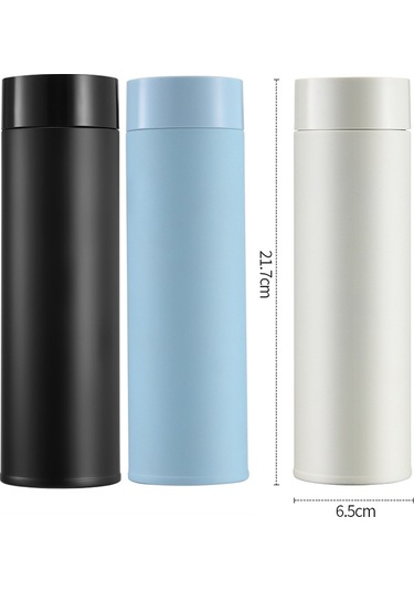 500ml 316 Paslanmaz Çelik Termos Bardak Şık Bardak Beyaz