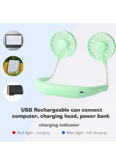 Soulader Taşınabilir Şarj Edilebilir Usb Boyun Fanı, Hafif Ve Pratik, 3 Kademeli Hız Ayarı, Kişisel Serinletici