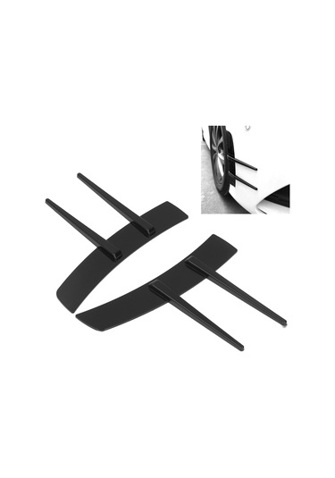 Wezone Abs Parlak Siyah Universal Araç Ön Tampon Yan Spoiler: Akış İyileştirici, Kolay Kurulum, Dayanıklı Malzeme