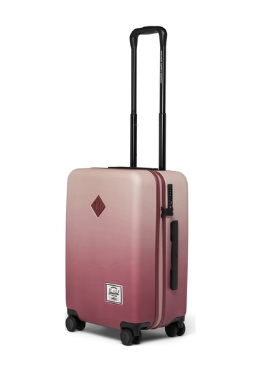Herschel Heritage Hardshell Darbeye Dayanıklı Tekerlekli Kabin Boy Valiz 43 L Kırmızı Degrade Kırmızı