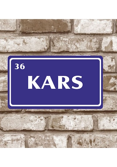 Kişiye Özel Metal Plaka Kars 36 Retro Poster (29X15)