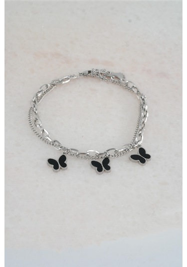 Kadın 316 L Kararmaz Anti Alerjenik Çelik Halhal Zy00018 - Gümüş