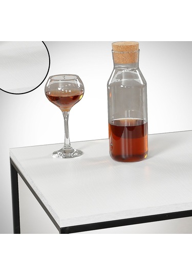 Cosco Beyaz Orta Sehpa Metal & Beyaz Orta Masa / Metal Ayaklı