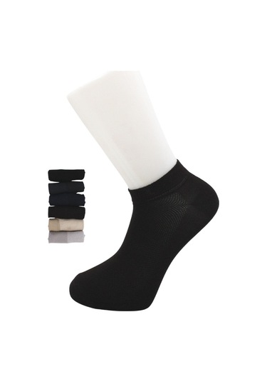 Erkek Modal Patik Çok Renkli Çorap Dikişsiz 6'lı Paket Çok Renkli