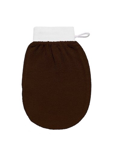 Vkemall 150d Viskon Fiber İpek Hissi Banyo Eldiveni - Cilt Dostu, Siyah + Turuncu