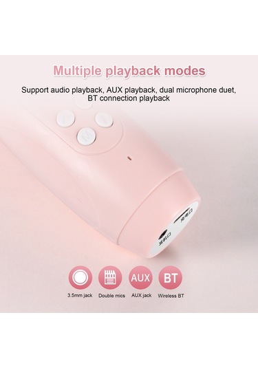 Tenfowee Kablosuz Bluetooth Mikrofon - Taşınabilir El Mikrofonu, 1200mah Pil, Gürültü Azaltma, Parti Ve Ktv İçin