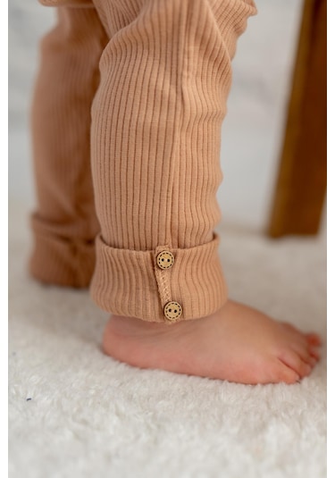 Zeyland Kız Bebek Nakışlı Kaşkorse Bluz Ve Pantolon Takım-Kıremıt Kiremit