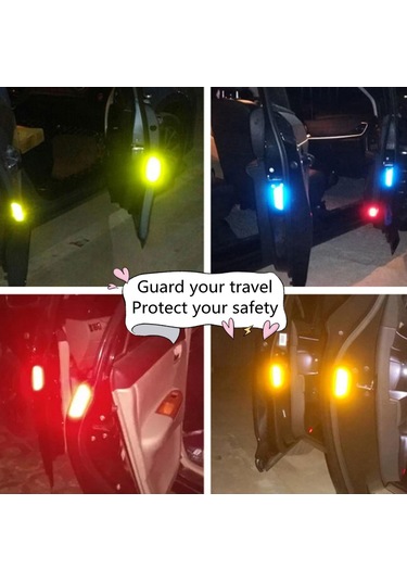 Beyaz Yansıtıcı Araba Kapı Etiket Güvenlik Açılış Uyarı Reflektör Bant Çıkartması Oto Araba Aksesuarları Dış İç Reflektör Ysl