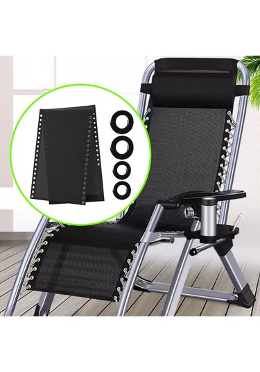 Suntek Veranda Plaj Askılı Sandalye Arka Bahçe Için Nefes Siyah