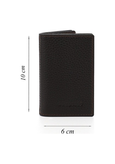 Gönderir Kahverengi Gön Hakiki Deri Unisex Kartlık 06205 Kahverengi