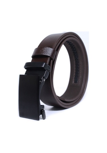 Manda Derisi Otomatik Tokalı Deliksiz Erkek Kemeri Kahverengi