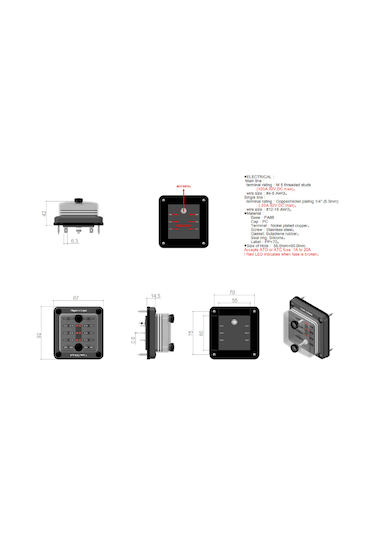 Aubyhe 6 Yollu Ato/atc Su Geçirmez Sigorta Kutusu, Led Uyarı Işığı Ve Dayanıklı Malzeme İle Araç/marin Uygulamaları İçin