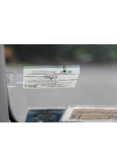 Oto Araç Içi Plastik Şeffaf Kartvizit Bilet Izin Kağıdı Tutucu