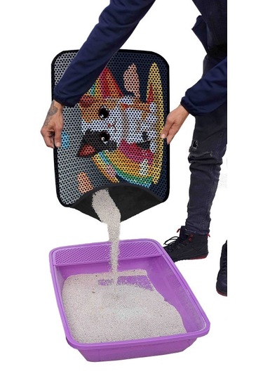 Aktunç Pvs Desenli Kedi Kumu Paspası 60 x 80 CM