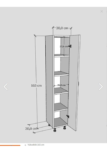 Makbulce Mimoza 5 Raflı Çok Amaçlı Banyo Dolabı Beyaz